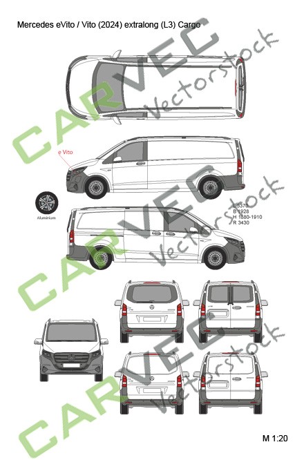 Mercedes eVito / Vito (2024) Cargo extralong (L3)