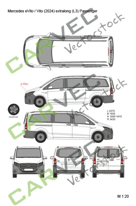 Mercedes eVito / Vito (2024) Passenger extralong (L3)