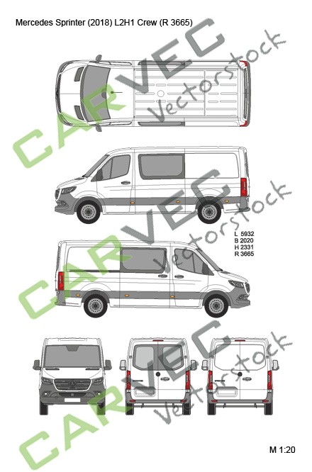 Mercedes Sprinter (2018) L2H1 (R3665) crew Mercedes Sprinter (2018) L2H1 (R3665) crew