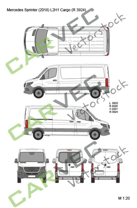 Mercedes Sprinter (2018) L2H1 (R3924) Kasten