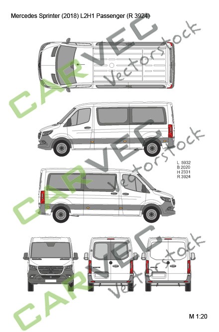 Mercedes Sprinter (2018) L2H1 (R3924) verglast