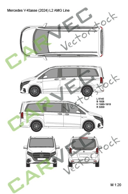 Mercedes V-Klasse (2024) L2 lang AMG Line