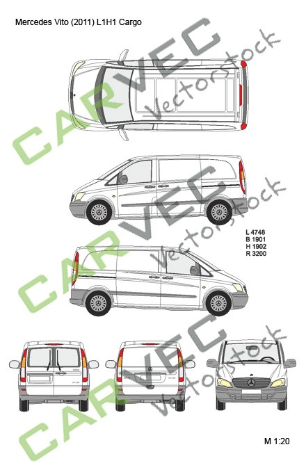 Mercedes Vito (2011) L1H1 Kasten