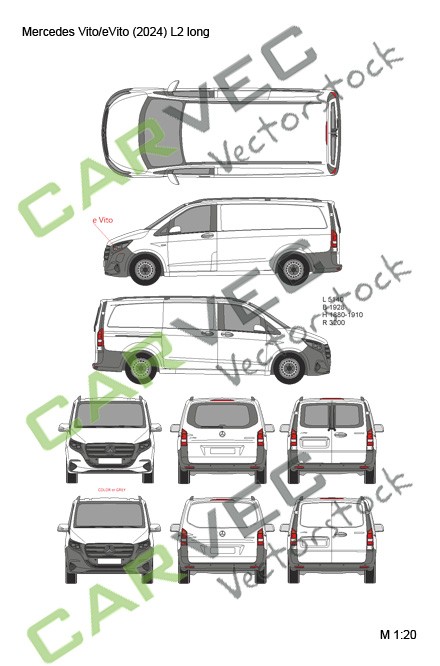 Mercedes eVito / Vito (2024) Cargo long (L2)