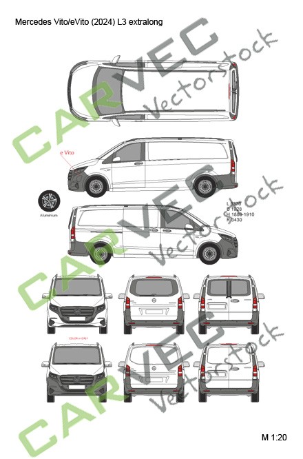Mercedes eVito / Vito (2024) Cargo extralong (L3)