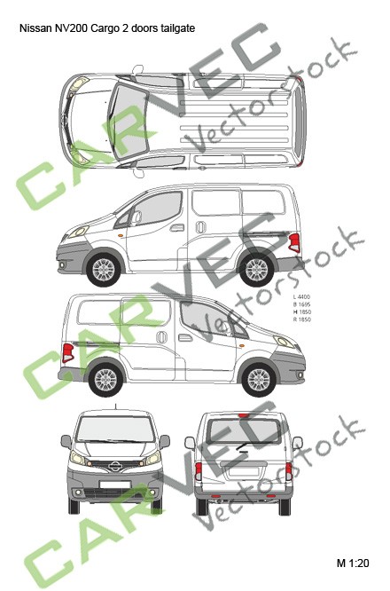 Nissan NV200 L1 Cargo (2010) 2 doors, tailgate