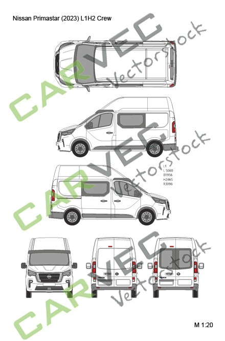 Nissan Primastar (2023) L1H2 Crew