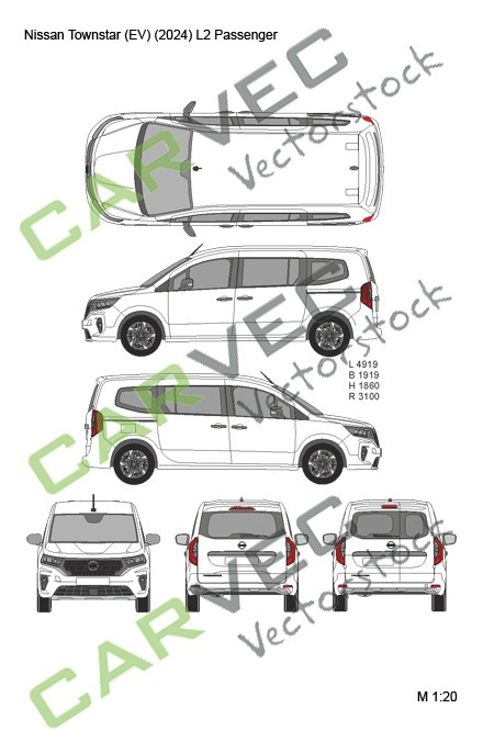 Nissan Townstar (EV) L2 (2024) Passenger