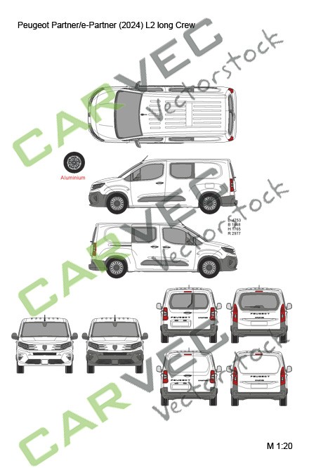 Peugeot Partner / E-Partner (2024) L2 Crew