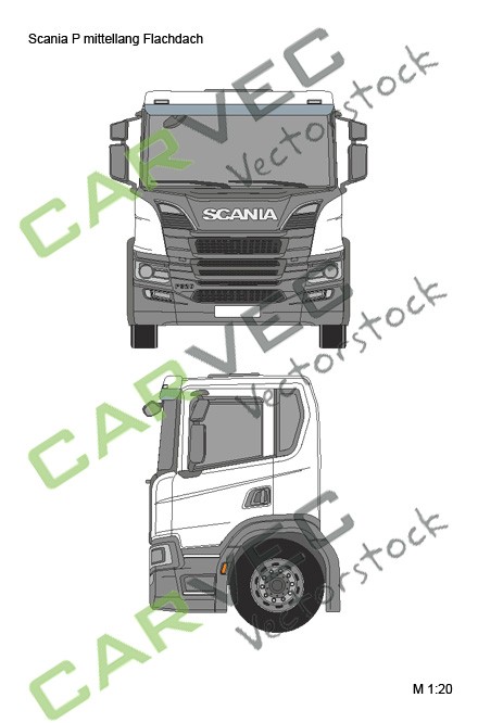 Scania P mittellang Flachdach