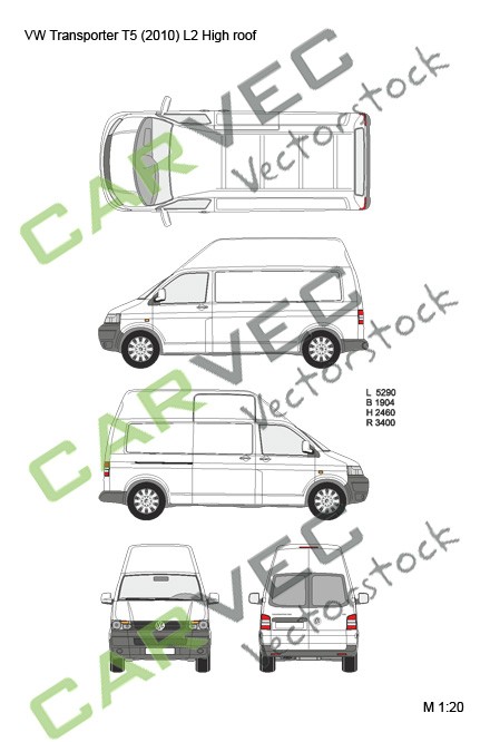 VW Transporter T5 (2010) Kasten L2 Hochdach VW Transporter T5 (2010) Kasten L2 Hochdach