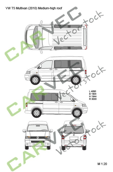 VW Transporter T5 (2010) Multivan (L1) Mittelhochdach VW Transporter T5 (2010) Multivan (L1) Mittelhochdach