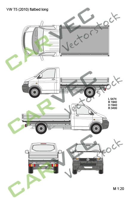 VW Transporter T5 L2 Pritsche (lang) (2010) VW Transporter T5 L2 Pritsche (lang) (2010)