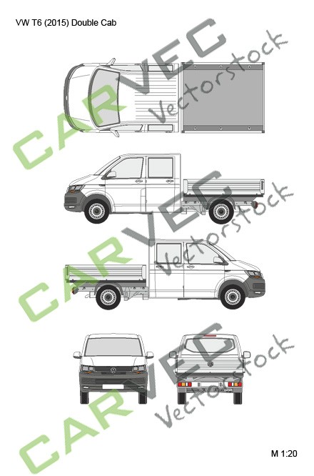 VW Transporter T6 (2015) Pritsche Doppelkabine VW Transporter T6 (2015) Pritsche Doppelkabine