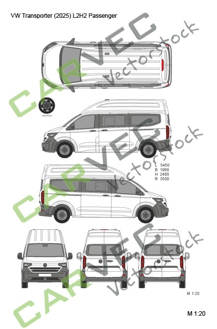 VW Transporter (2025) L2H2 verglast