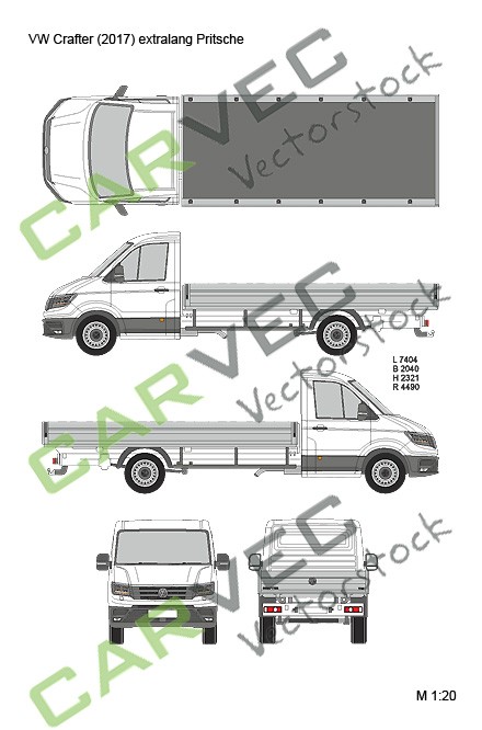 VW Crafter (2017) extralong Plank Bed