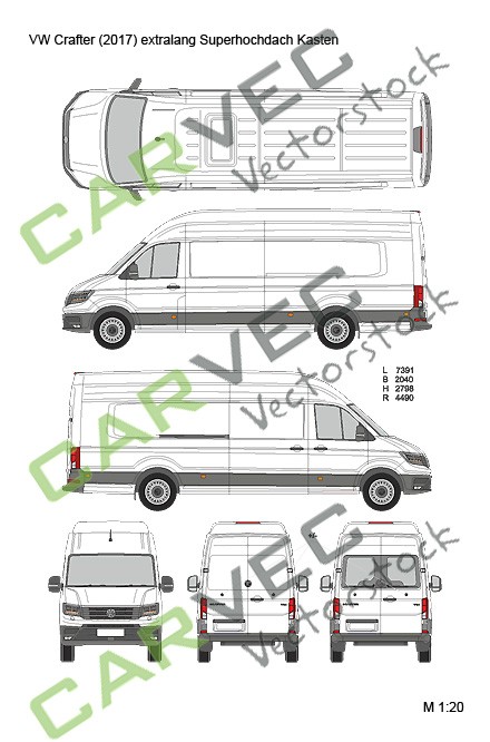 VW Crafter (2017) extralang Superhigh Cargo