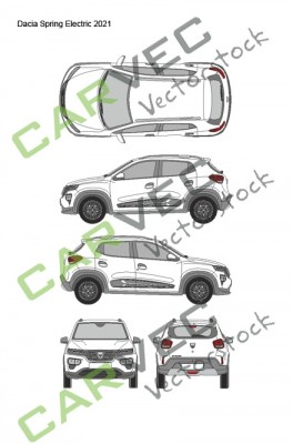 Vektorvorlage Dacia Spring Electric (2021)